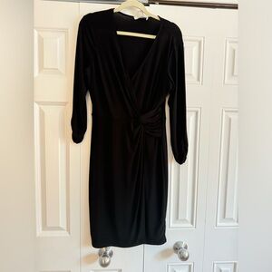 Black wrap dress